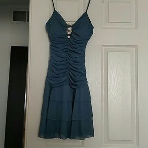 Slate Blue Party Dress with Rhinestones Sz Small