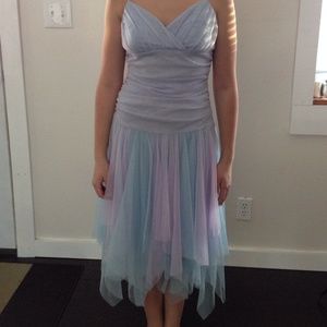 Hyphen dress, blue/teal/purple