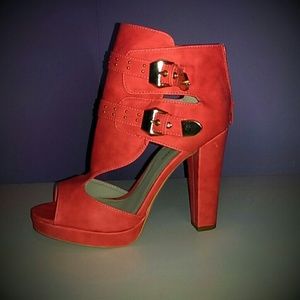 ***Trade***Pink open toed high heels