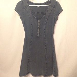 BDG Acid Wash Henley Dress