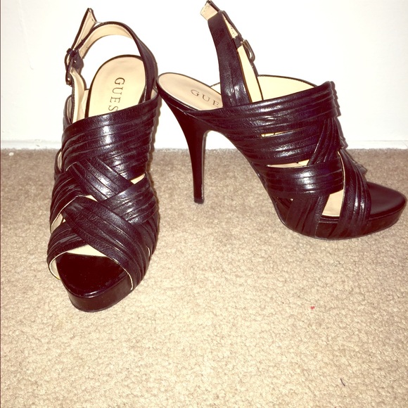 Guess Black Leathered