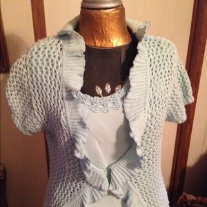 Mint colored sweater set