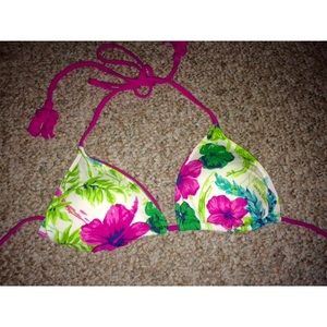 floral string bikini top
