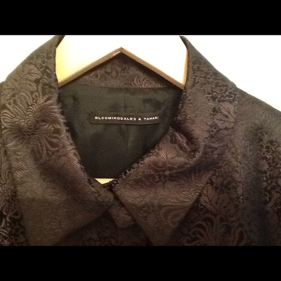 Tahari long black jacket.