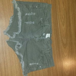 army green shorts