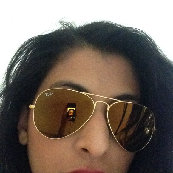 Authentic Ray ban orange flash mirrored aviators main image 6