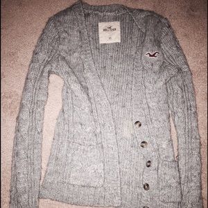 Gray cardigan