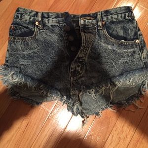 High waisted Jean shorts