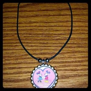 Mickey mouse bottlecap necklace
