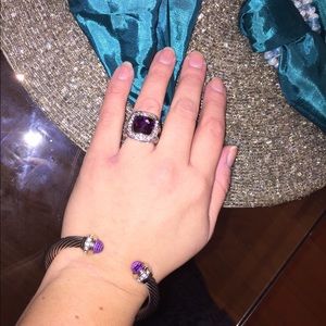 Purple stone jewelry set.