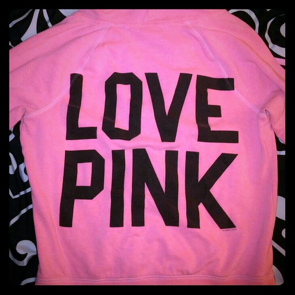 Pink zip up hoodie