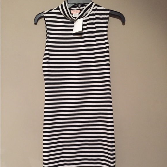 Black and white stripe dress