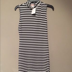 Black and white stripe dress