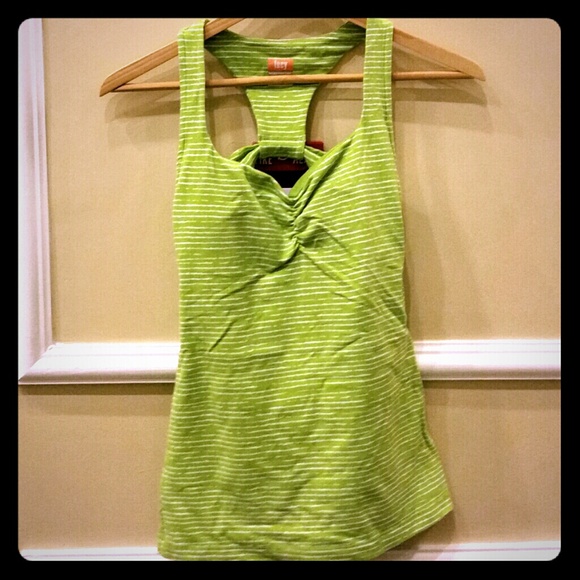 Green & white striped Lucy top