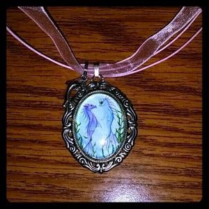 Mermaid and seahorse Kitty necklace