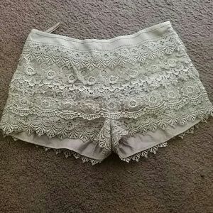 Crochet lace shorts