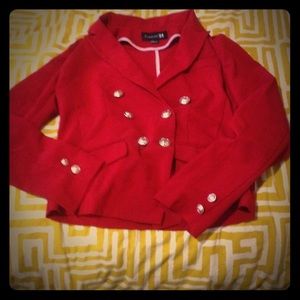 F21 Red blazer LARGE