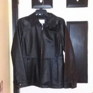 East 5Th Petite Genuine Leather Jacket