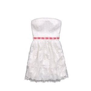 White Hollister Strapless Dress