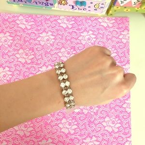 NWT! Ann Taylor Loft Bling Crystal Jewel Bracelet