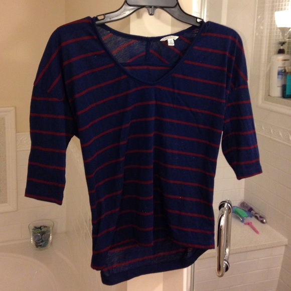 Striped 3/4 Sleeve Top