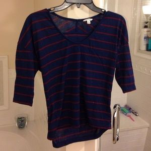 Striped 3/4 Sleeve Top