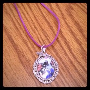 Butterfly kitty necklace