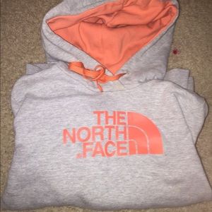 North Face Hoodie, Coral Color