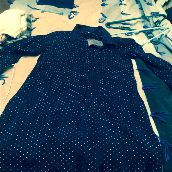 Gap blue polka dot dress!! Retro rockabilly dress!