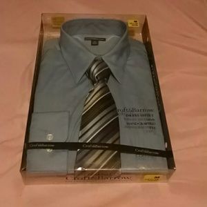 Vista blue men's dress shirt