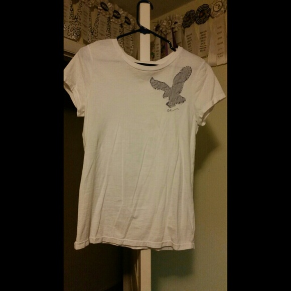 White American Eagle Tee
