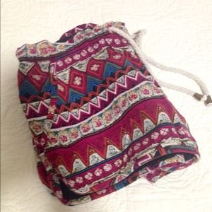 patterned draw string shorts