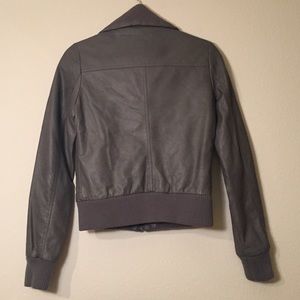 Sparkle & Fade Jackets & Coats - Gray Bomber Style Faux Leather Jacket, size XS Sparkle & Fade Jackets & Coats - Gray Bomber Style Faux Leather Jacket, size XS