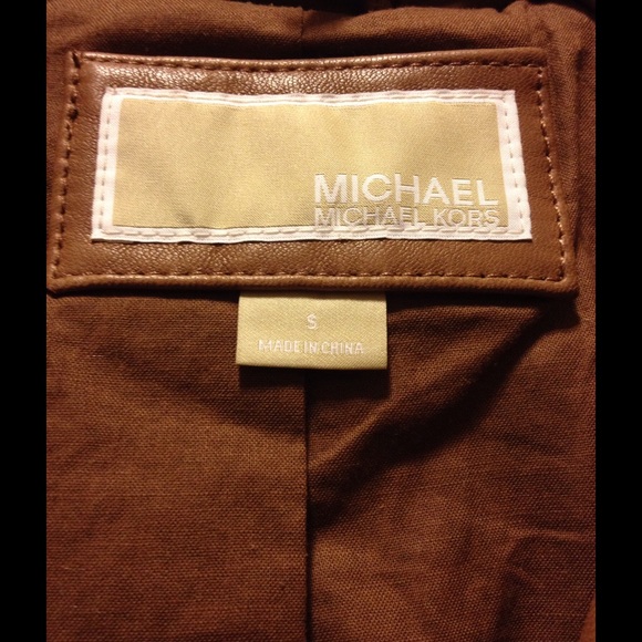 NWT Michael Kors Tan Butter Soft Leather Jacket - Picture 4 of 4