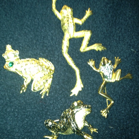 Set of four frog broaches 🐸✨