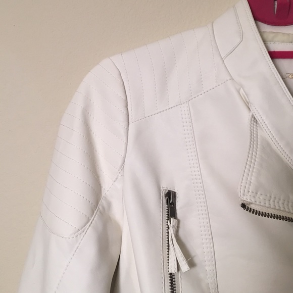 My Michelle Jackets & Coats - White Faux Leather Jacket, Size S My Michelle Jackets & Coats - White Faux Leather Jacket, Size S