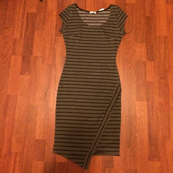 Black and grey stripe dress