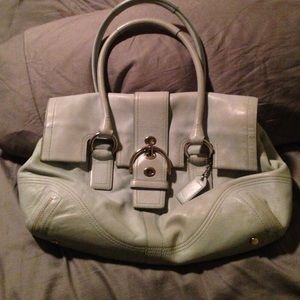 Vintage Coach baby blue purse
