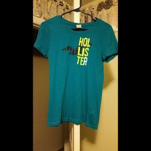 Blue Holister logo Tee
