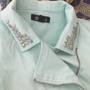 Mint studded best jacket