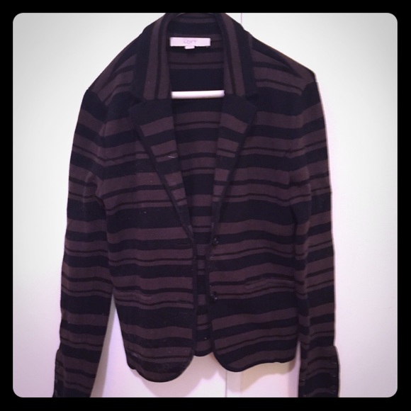 ⬇️️SALE Brown and black striped blazer from loft - Picture 1 of 3