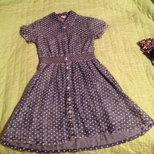 Denim polkadot vintage dress