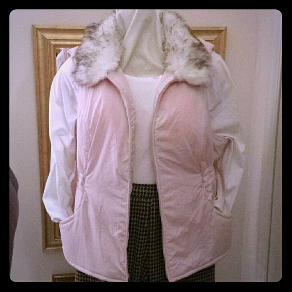 Faux Fur Collar Vest