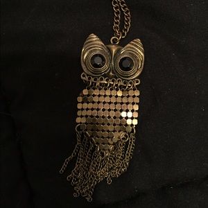 Long owl necklace