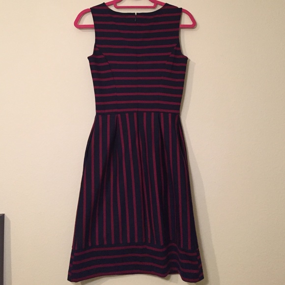 Merona Dresses - Merona Navy and Maroon Striped Dress Size XS Merona Dresses - Merona Navy and Maroon Striped Dress Size XS