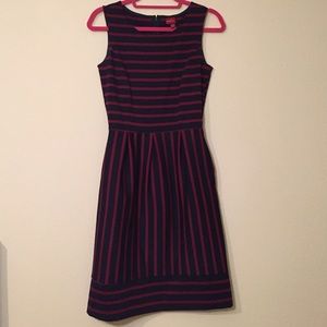 Merona Dresses - Merona Navy and Maroon Striped Dress Size XS Merona Dresses - Merona Navy and Maroon Striped Dress Size XS