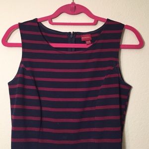 Merona Dresses - Merona Navy and Maroon Striped Dress Size XS Merona Dresses - Merona Navy and Maroon Striped Dress Size XS