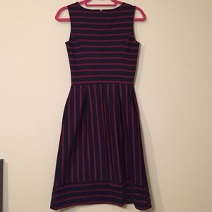 Merona Dresses - Merona Navy and Maroon Striped Dress Size XS Merona Dresses - Merona Navy and Maroon Striped Dress Size XS