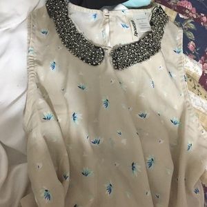 Embellished collar top