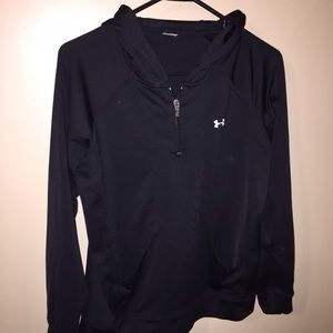 Black under armour half zip hoodie